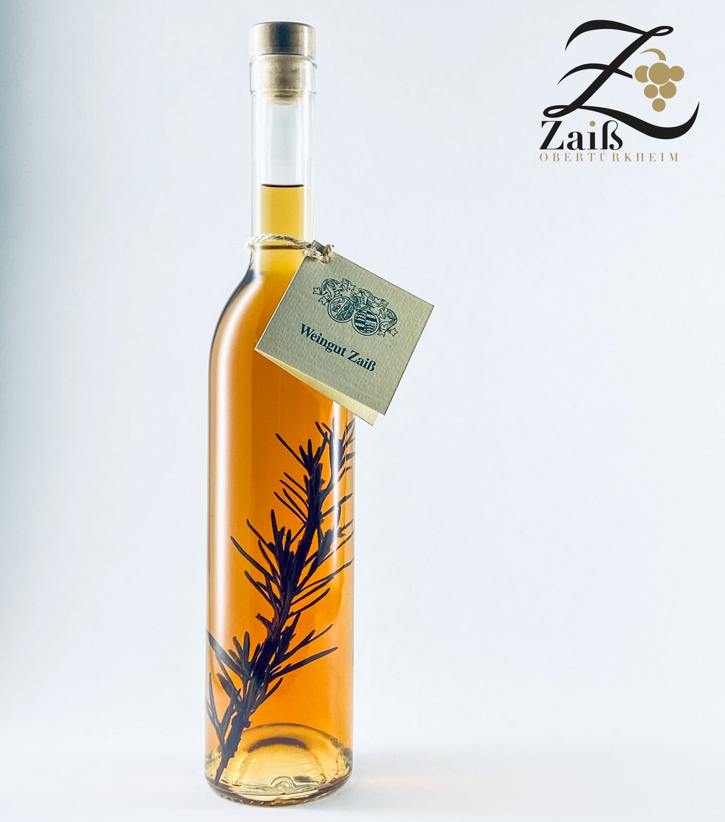 Riesling Spätlese Essig mit frischem Rosmarin