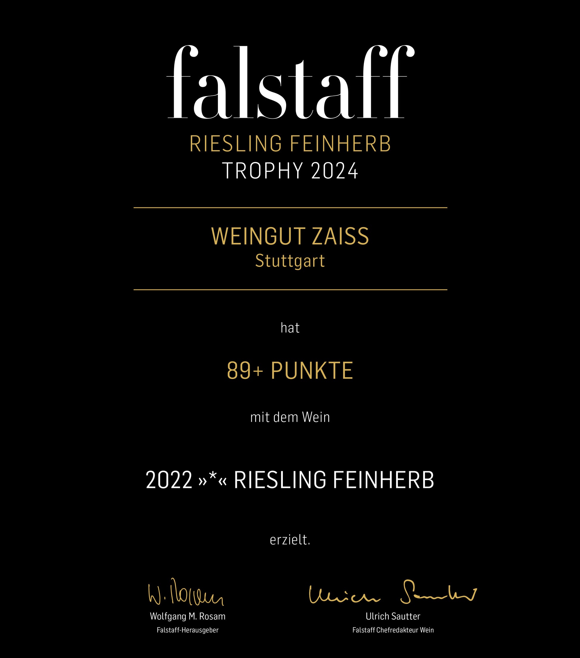 Falstaff Riesling feinherb Trophy 2024