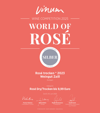 Vinum Auszeichnung Rosé * QbA trocken - Roséweine