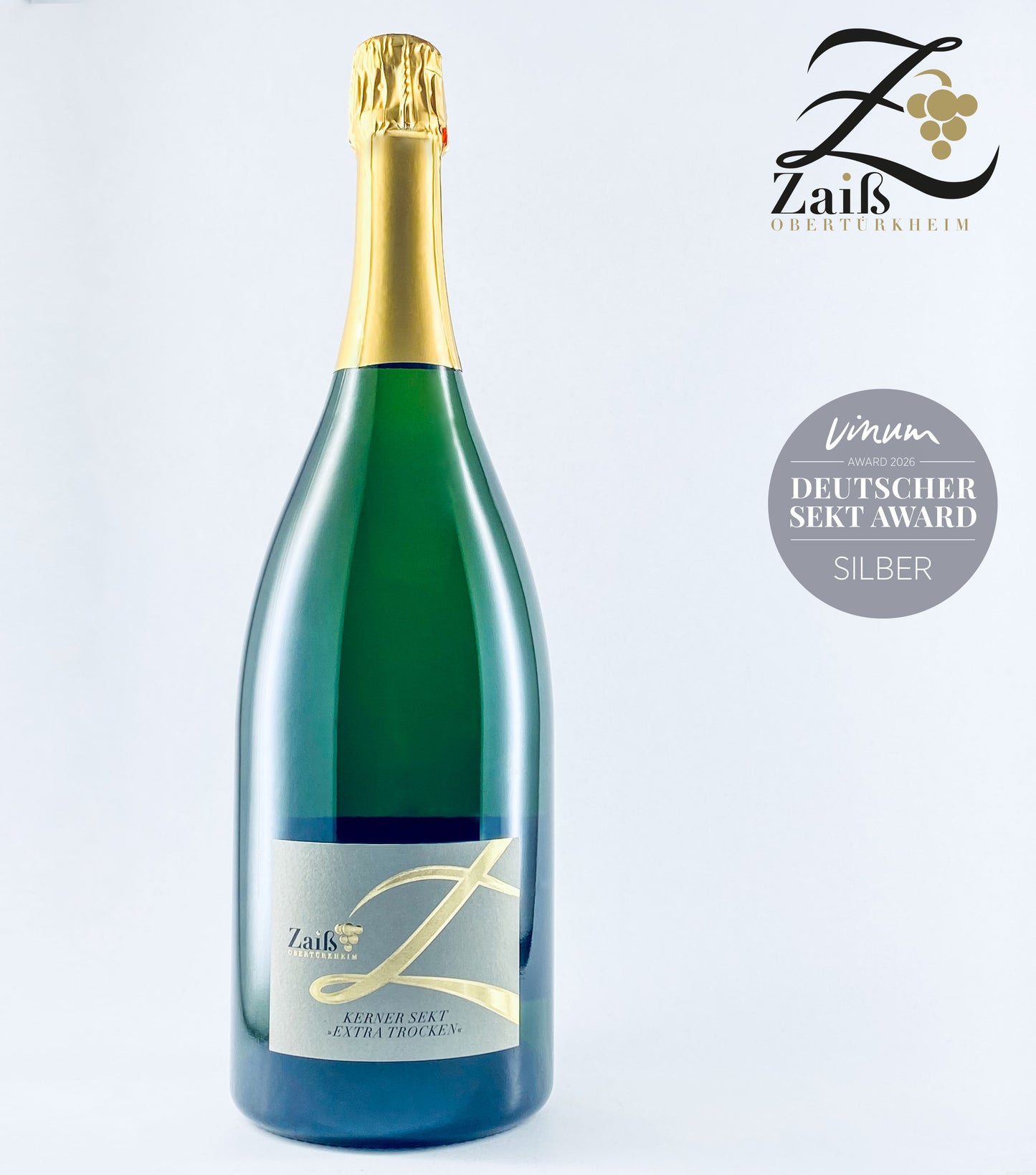 Kerner Sekt extra trocken 1,5 Liter Magnum-Flasche