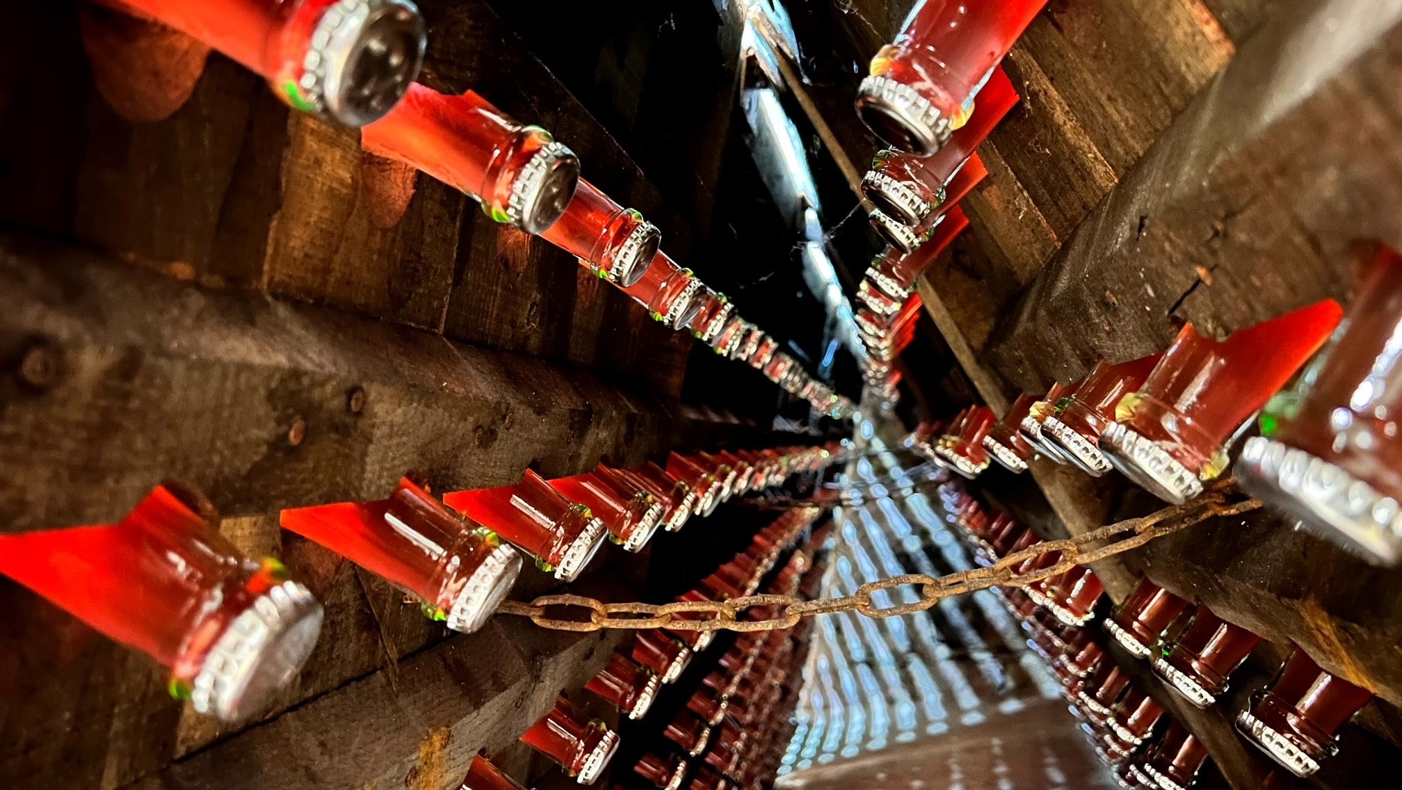 Rüttelpult mit Rosé Sekt | Weingut Zaiß | Stuttgart-Obertürkheim